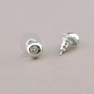 Сережки пусети Фіаніт Saiya (родій)