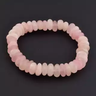 Браслет на резинці Рожевий кварц 17 см