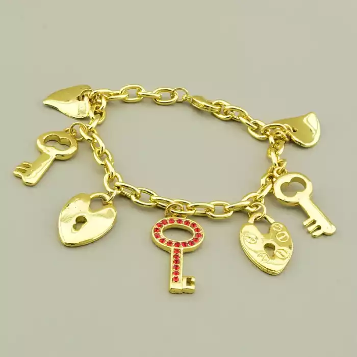 🏷️️ Браслет на карабіні Winniana (Італія) Фіаніт 17 см (позолота 18к) ss_106349