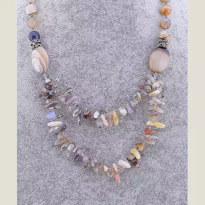 🏷️️ Намисто Агат 52 см ss_12066