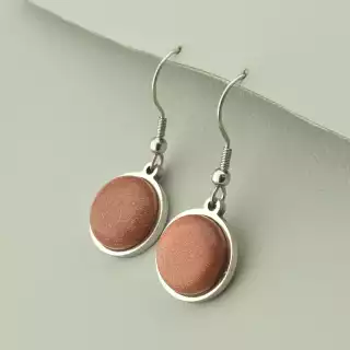 Сережки петля Авантюрин