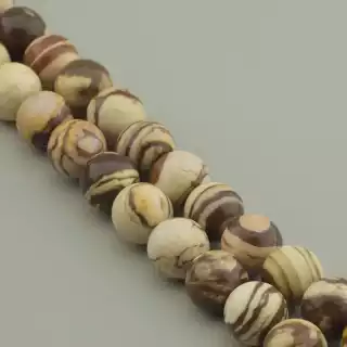 Намистини Яшма 39 см 12 мм (натуральне каміння, без застібки)