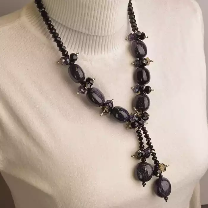 🏷️️ Намисто Каїрська ніч 50 см ss_64423