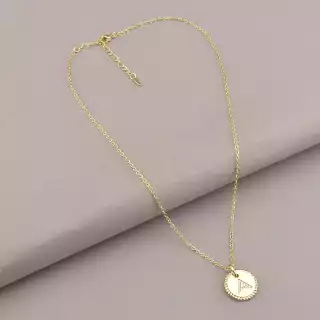 Підвіска літера А Xuping Фіаніт 40 см (позолота 18к)