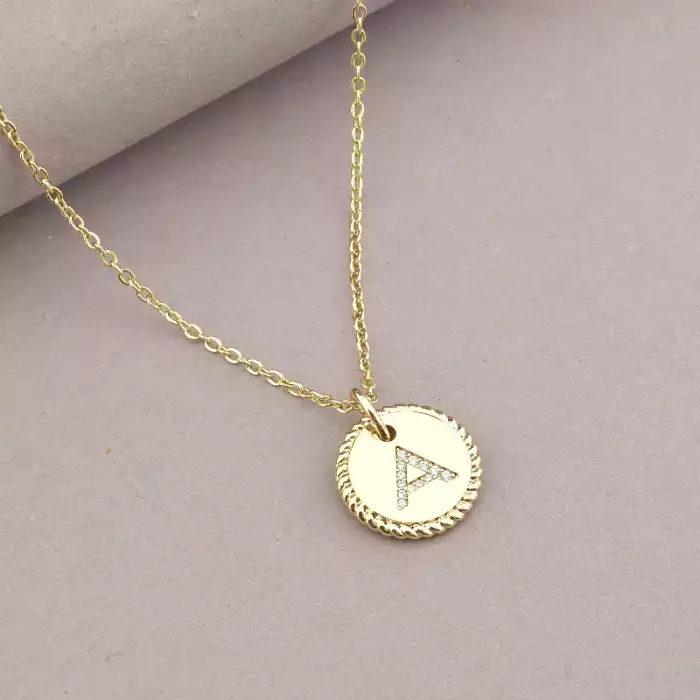 🏷️️ Підвіска літера А Xuping Фіаніт 40 см (позолота 18к) ss_92798