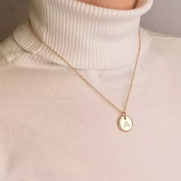 🏷️️ Підвіска літера А Xuping Фіаніт 40 см (позолота 18к) ss_92798