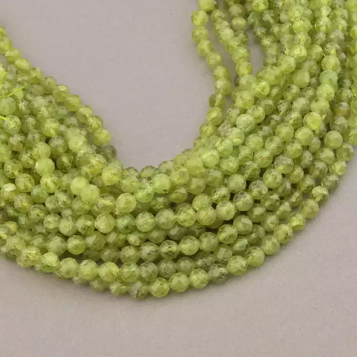 🏷️️ Намистини Пренит 40 см 5 мм на нитці (натуральне каміння, без застібки) ss_76334