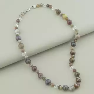 Намисто Агат срібло (925 проба) 50 см.