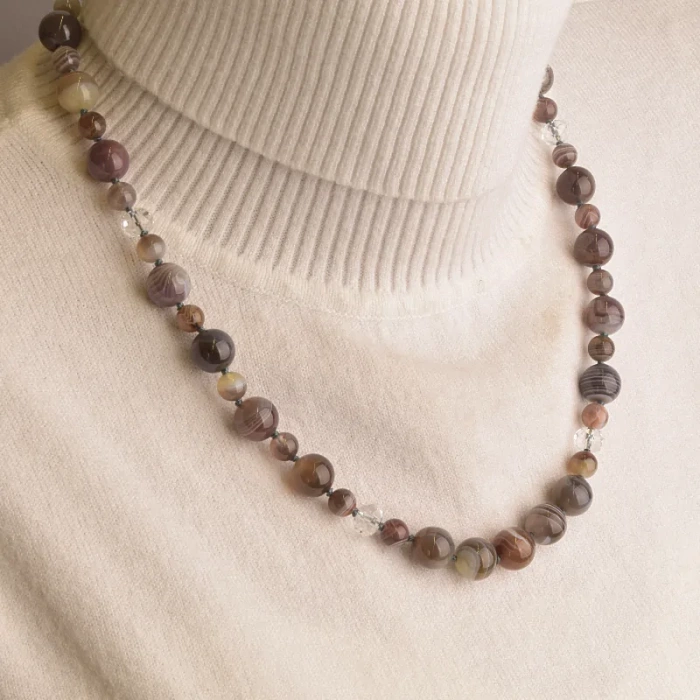 🏷️️ Намисто Агат срібло (925 проба) 50 см. ss_94531