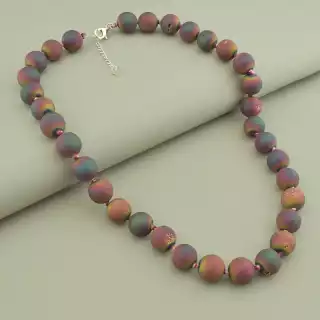 Намисто Агат (cрібло 925 проба) 48 см.