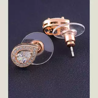 Сережки пусети Big Dipper Фіаніт (позолота 18к)