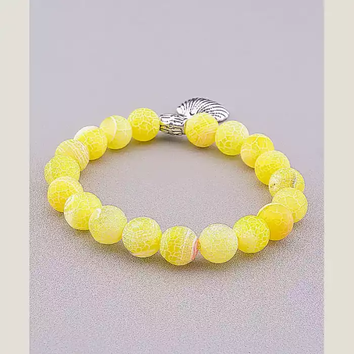 🏷️️ Браслет резинка Агат 18 см ss_78148