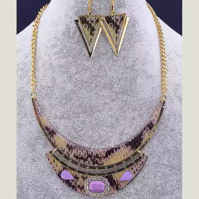 🏷️️ Намисто + Сережки Сrystal 47 см F-18211