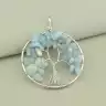 🏷️️ Кулон дерево Аквамарин 60x50мм F-102845