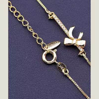 🏷️️ Підвіска бантик Xuping 45 см (позолота 18к) F-78458