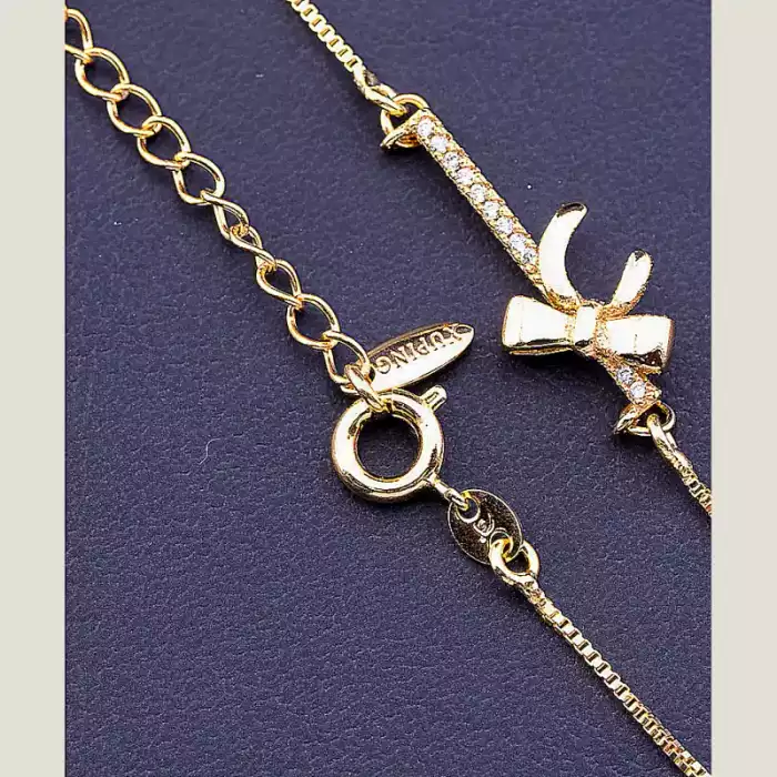 🏷️️ Підвіска бантик Xuping 45 см (позолота 18к) ss_78458