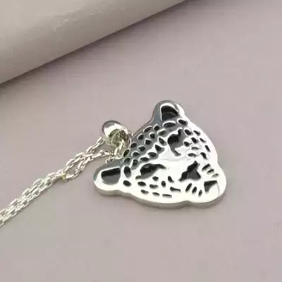 🏷️️ Підвіска леопард Fashion емаль 43 см (родій) F-96132