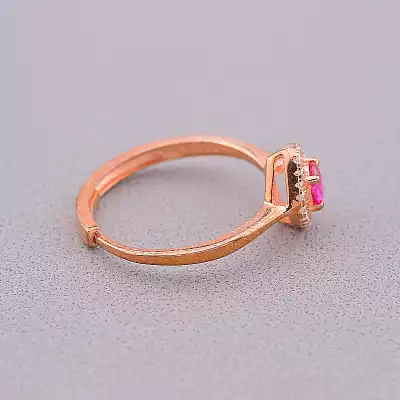 🏷️️ Каблучка роз'ємна Рубін (срібло 925 проба) F-44202