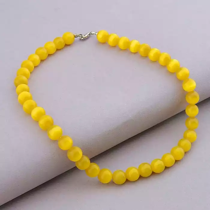 🏷️️ Намисто + Браслет Котяче око 50 см ss_79606