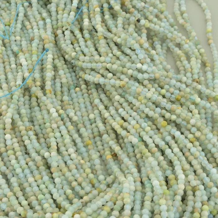 🏷️️ Нитка Амазоніт 39 см. 2,4 мм. (без застібки) ss_104313