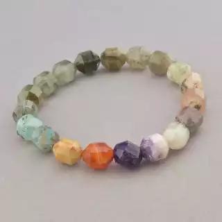 Браслет резинка Самоцвіти 18 см.