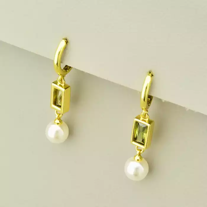 🏷️️ Сережки Фіаніт 40х8мм. (позолота 18к лимонна) ss_105537