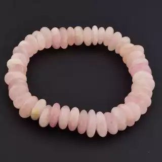 Браслет на резинці Рожевий кварц 19 см