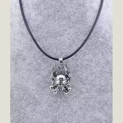 🏷️️ Підвіска череп медична сталь 316L 44 см F-70517