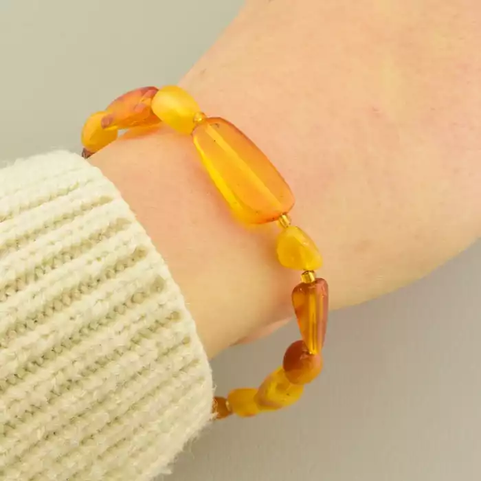 🏷️️ Браслет на карабіні Янтар 20 см F-105941