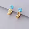 🏷️️ Сережки на англійській застібці Xuping Swarovski (позолота 18к) F-91655
