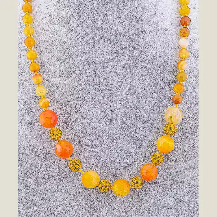 🏷️️ Намисто Сердолік 58 см ss_11409