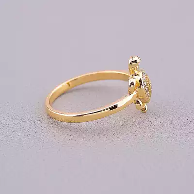 🏷️️ Каблучка черепаха Xuping Фіаніт (позолота 18к) F-92145