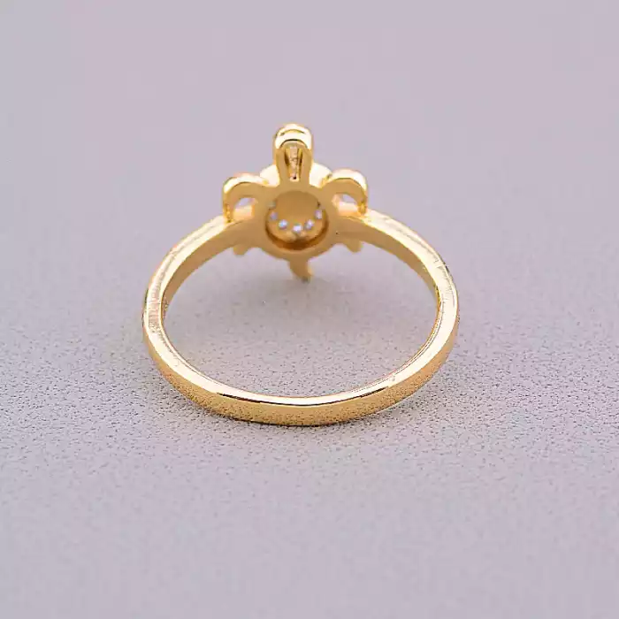 🏷️️ Каблучка черепаха Xuping Фіаніт (позолота 18к) ss_61059