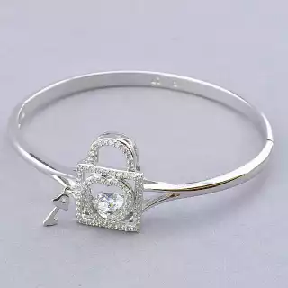 Браслет шарнірний Xuping Фіаніт 17 см. (родій)