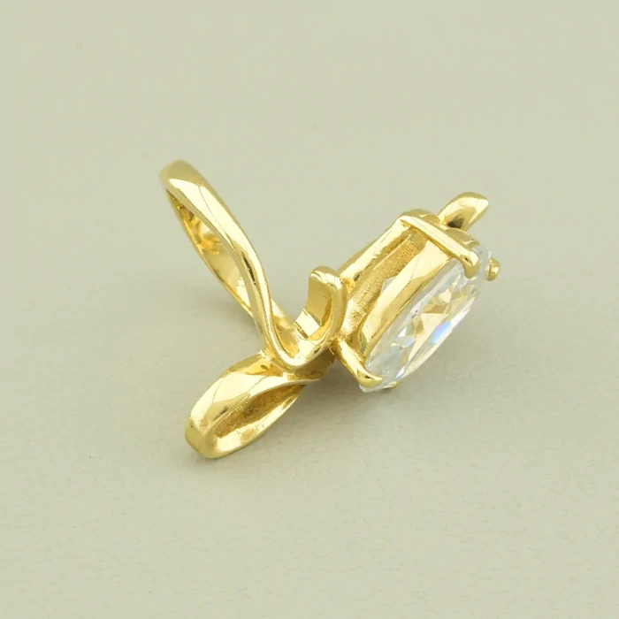 🏷️️ Каблучка Vogue Фіаніт (позолота лимонна 18к) ss_99445