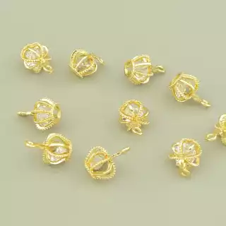 Кулон Фіаніт 12х8,5 мм. (позолота 18к)