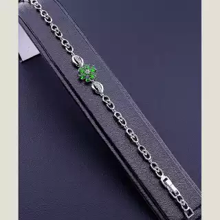 Браслет складний Xuping Фіаніт 17 см (родій)