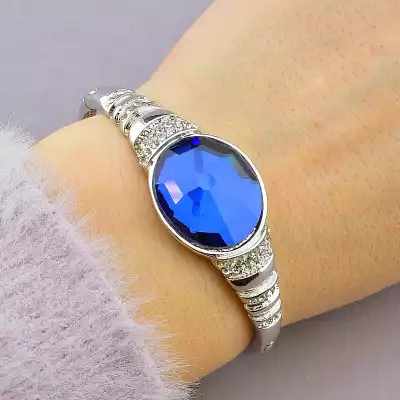 🏷️️ Браслет FJ Сrystal біжутерний сплав17, 7 р F-84434