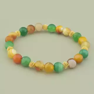 Браслет резинка Агат 19 см.