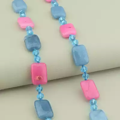 🏷️️ Намисто Кварц, Чеський кришталь 64 см. F-101726