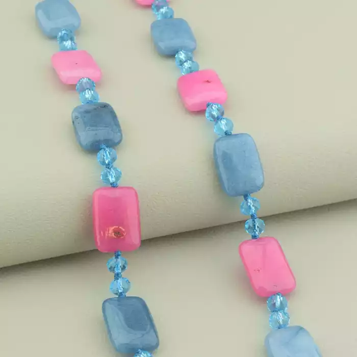 🏷️️ Намисто Кварц, Чеський кришталь 64 см. ss_101726