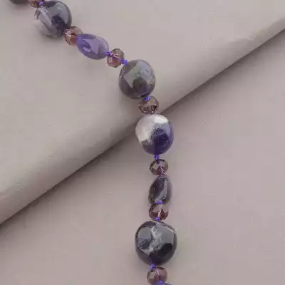 🏷️️ Намисто Аметист срібло (925 проба) 56 см. F-94432