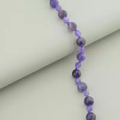 🏷️️ Намисто Аметист срібло (925 проба) 47 см. F-94532