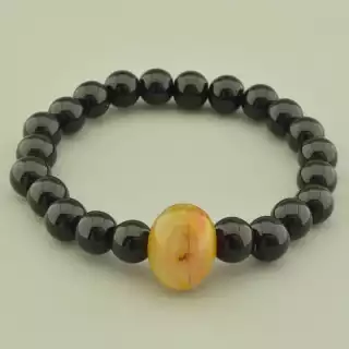 Браслет резинка Агат 18 см.