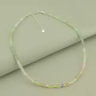 Підвіска Флюорит срібло (925 проба) 41 см.