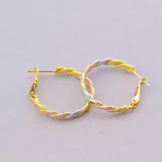 Сережки з французьким замком Xuping (позолота-родій)