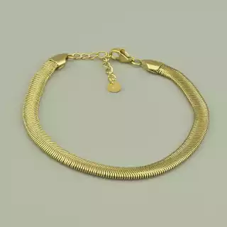 Браслет з карабіном Xuping 19 см. (позолота 18к лимонна)