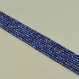 Намистини Лазуріт 38 см. на нитці (натуральне каміння, без застібки)