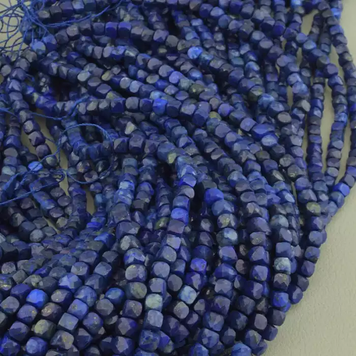🏷️️ Намистини Лазуріт 38 см. на нитці (натуральне каміння, без застібки) ss_103466