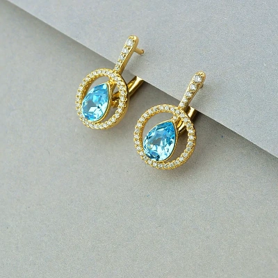 Сережки XUPING Swarovski (позолота 18к)